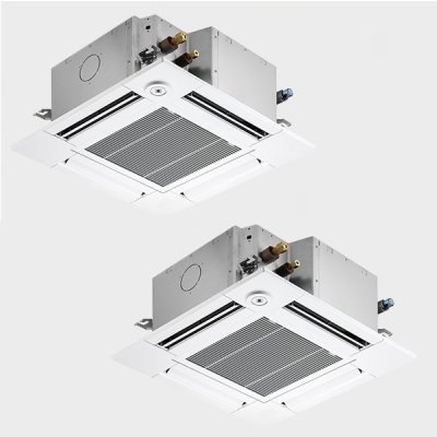 画像1: 三菱 PLZX-HRMP80GF6 業務用エアコン 4方向天井カセット コンパクトタイプ ズバ暖スリム Hシリーズ 同時ツイン P80形 3馬力 三相200V ワイヤード ♪