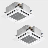 三菱 PLZX-HRMP140GF6 業務用エアコン 4方向天井カセット コンパクトタイプ ズバ暖スリム Hシリーズ 同時ツイン P140形 5馬力 三相200V ワイヤード ♪