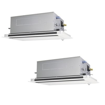 画像1: 三菱 PLZX-HRMP140LF6 業務用エアコン 2方向天井カセット ズバ暖スリム Hシリーズ 同時ツイン P140形 5馬力 三相200V ワイヤード ♪