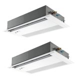 三菱 PMZX-HRMP112FF6 業務用エアコン 1方向天井カセット ズバ暖スリム Hシリーズ 同時ツイン P112形 4馬力 三相200V ワイヤード ♪