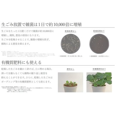 画像6: 生ごみ減量乾燥機 パリパリキュー PPC-15-WH ホワイト 温風乾燥式 1〜5人用 シマ株式会社 ( PPC-11 の後継品)