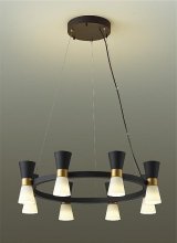 [9月発売] 大光電機(DAIKO) DCH-42687YG シャンデリア 調光(調光器別売) 電球色 LED ランプ付 直付専用 ブラック
