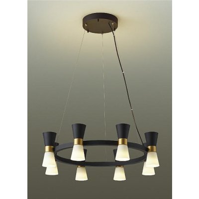 画像1: 大光電機(DAIKO) DCH-42687YG シャンデリア 調光(調光器別売) 電球色 LED ランプ付 直付専用 ブラック