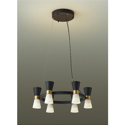画像1: 大光電機(DAIKO) DCH-42686YG シャンデリア 調光(調光器別売) 電球色 LED ランプ付 直付専用 ブラック