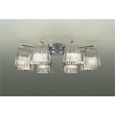 画像1: 大光電機(DAIKO) DCH-38214YG シャンデリア 10畳 調光(調光器別売) 電球色 LED ランプ付 クローム