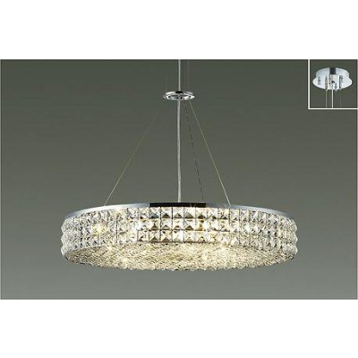 画像1: 大光電機(DAIKO) DCH-42566YG シャンデリア 8畳 調光(調光器別売) 電球色 LED ランプ付 クローム