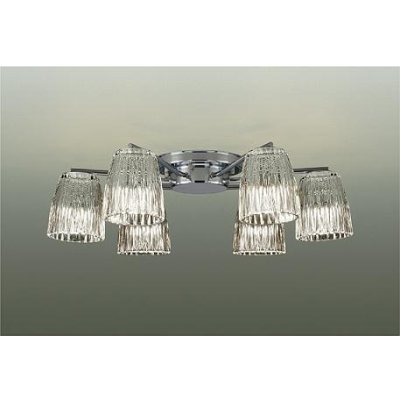 画像1: 大光電機(DAIKO) DCH-38213YG シャンデリア 6畳 調光(調光器別売) 電球色 LED ランプ付 クローム
