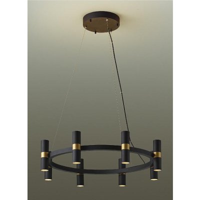 画像1: 大光電機(DAIKO) DCH-42685YG シャンデリア 調光(調光器別売) 電球色 LED ランプ付 直付専用 ブラック