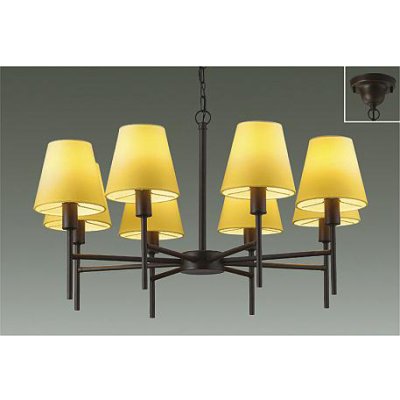 画像1: 大光電機(DAIKO) DCH-41909YG シャンデリア 調光(調光器別売) 電球色 LED ランプ付 鉄錆色