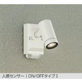 大光電機(DAIKO) DOL-5740YW アウトドアライト スポットライト 非調光 電球色 LED ランプ付 人感センサー ON/OFFタイプI 防雨形 オフホワイト