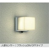 [9月発売] 大光電機(DAIKO) DWP-38455YE アウトドアライト ポーチ灯 非調光 電球色 LED ランプ付 人感センサー フラッシュON/OFFタイプ 防雨形 シルバー