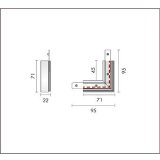 大光電機(DAIKO) TP-VL1005B 部材 DC48V専用 浅形L形連結用金具(左) ブラック