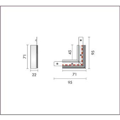 画像1: 大光電機(DAIKO) TP-VL1005B 部材 DC48V専用 浅形L形連結用金具(左) ブラック