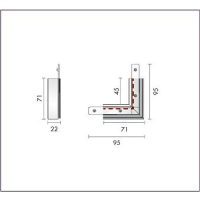 画像1: 大光電機(DAIKO) TP-VL1006B 部材 DC48V専用 浅形L形連結用金具(右) ブラック