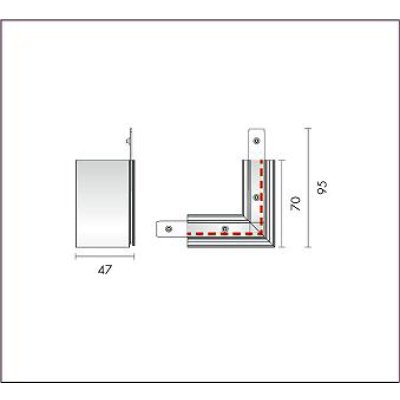 画像1: 大光電機(DAIKO) TP-VL2005B 部材 DC48V専用 深形L形連結用金具(左) ブラック