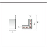 大光電機(DAIKO) TP-VL2005W 部材 DC48V専用 深形L形連結用金具(左) ホワイト