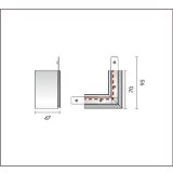 大光電機(DAIKO) TP-VL2006W 部材 DC48V専用 深形L形連結用金具(右) ホワイト