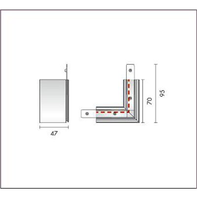 画像1: 大光電機(DAIKO) TP-VL2006W 部材 DC48V専用 深形L形連結用金具(右) ホワイト