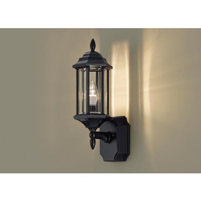 画像1: パナソニック LGW85226B ポーチライト 壁直付型 LED(電球色) 密閉型 LED電球交換型 防雨型 ランプ同梱 オフブラック