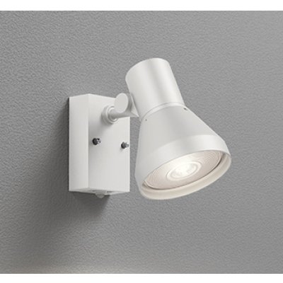 画像1: オーデリック OG044134P1 エクステリアライト スポットライト LEDランプ 人感センサー コーキングレス型 防雨型 本体のみ ランプ別売 オフホワイト