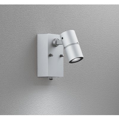 画像1: オーデリック OG254915R2 エクステリアライト スポットライト LED一体型 昼白色 高演色LED 人感センサー コーキングレス型 防雨型 マットシルバー
