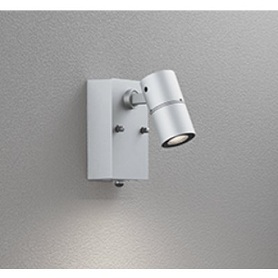 画像1: オーデリック OG254916R2 エクステリアライト スポットライト LED一体型 電球色 高演色LED 人感センサー コーキングレス型 防雨型 マットシルバー