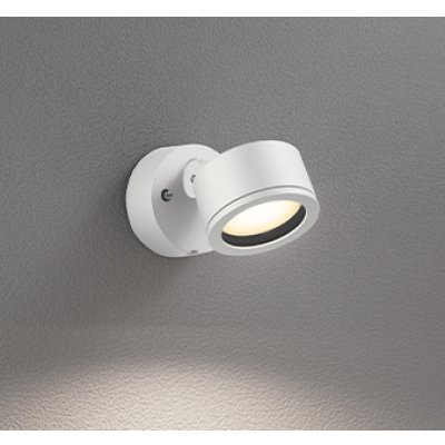 画像1: オーデリック OG264026LR1 エクステリアライト スポットライト LEDランプ 電球色 高演色LED コーキングレス型 防雨型 オフホワイト