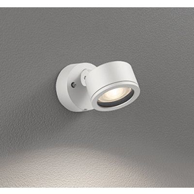 画像1: オーデリック OG264026MLR1 エクステリアライト スポットライト LEDランプ 電球色 高演色LED コーキングレス型 防雨型 オフホワイト