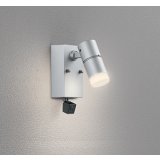 オーデリック OG264223R1 エクステリアライト スポットライト LED一体型 電球色 高演色LED 人検知カメラ付 コーキングレス型 防雨型 マットシルバー