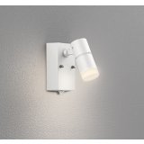 オーデリック OG264243R1 エクステリアライト スポットライト LED一体型 電球色 高演色LED 人感センサー コーキングレス型 防雨型 マットシルバー