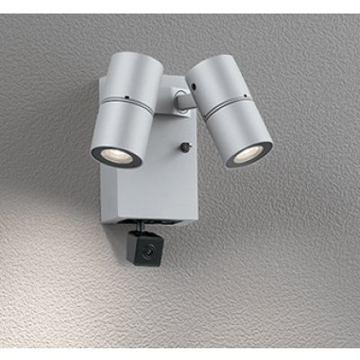 画像1: オーデリック OG264249R1 エクステリアライト スポットライト LED一体型 電球色 高演色LED 人検知カメラ付 コーキングレス型 防雨型 マットシルバー