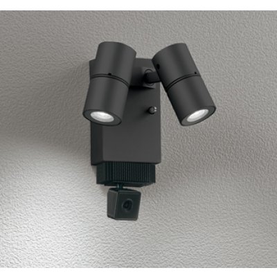 画像1: オーデリック OG264252R1 エクステリアライト スポットライト LED一体型 昼白色 高演色LED 顔識別カメラ付 コーキングレス型 防雨型 ブラック