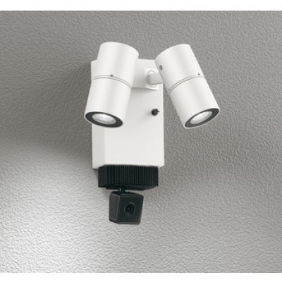 画像1: オーデリック OG264256R1 エクステリアライト スポットライト LED一体型 昼白色 高演色LED 顔識別カメラ付 コーキングレス型 防雨型 オフホワイト