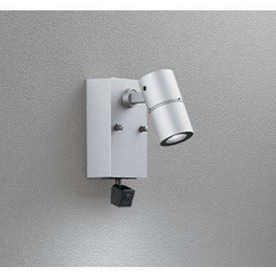画像1: オーデリック OG264259R1 エクステリアライト スポットライト LED一体型 昼白色 高演色LED 人検知カメラ付 コーキングレス型 防雨型 マットシルバー