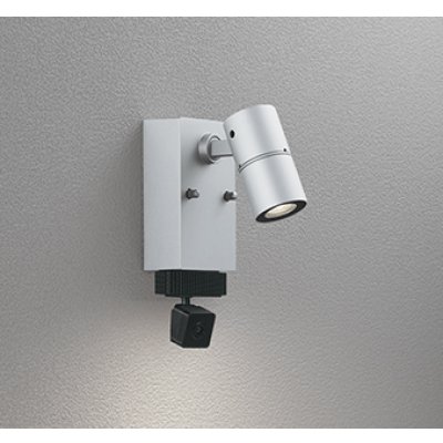 画像1: オーデリック OG264262R1 エクステリアライト スポットライト LED一体型 電球色 高演色LED 顔識別カメラ付 コーキングレス型 防雨型 マットシルバー