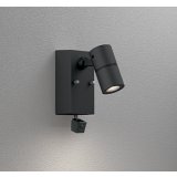 オーデリック OG264265R1 エクステリアライト スポットライト LED一体型 電球色 高演色LED 人検知カメラ付 コーキングレス型 防雨型 ブラック