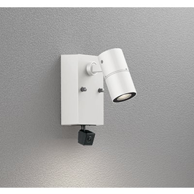 画像1: オーデリック OG264269R1 エクステリアライト スポットライト LED一体型 電球色 高演色LED 人検知カメラ付 コーキングレス型 防雨型 オフホワイト