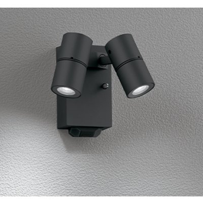 画像1: オーデリック OG264273R1 エクステリアライト スポットライト LED一体型 昼白色 高演色LED 人感センサー コーキングレス型 防雨型 ブラック