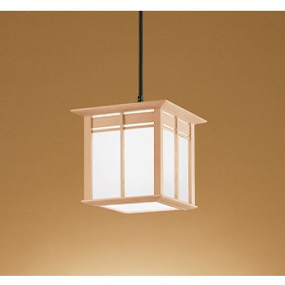 画像1: オーデリック OP035434NR1 和風照明 ペンダントライト LEDランプ 非調光 昼白色 高演色LED フランジタイプ 檜
