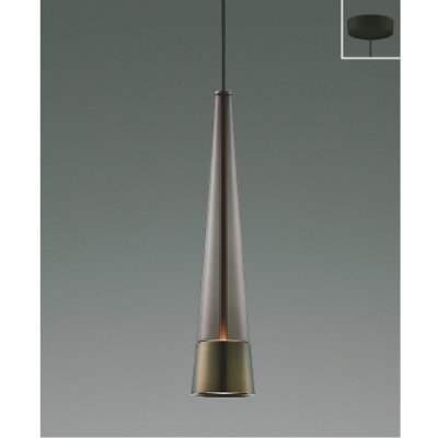 画像1: コイズミ照明 AP57284 ペンダント 非調光 LED 温白色 フランジタイプ 高演色LEDR+ スモークブラウン ∽