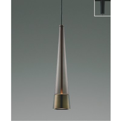 画像1: コイズミ照明 AP57285 ペンダント 非調光 LED 温白色 プラグタイプ 高演色LEDR+ スモークブラウン ∽