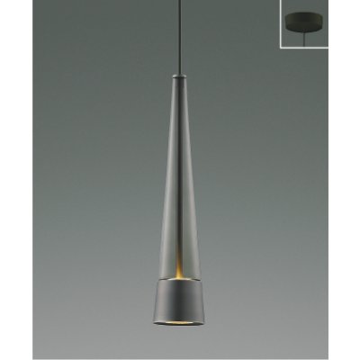 画像1: コイズミ照明 AP57286 ペンダント 非調光 LED 電球色 フランジタイプ 高演色LEDR+ スモークグレー ∽