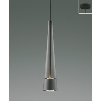 画像1: コイズミ照明 AP57288 ペンダント 非調光 LED 温白色 フランジタイプ 高演色LEDR+ スモークグレー ∽