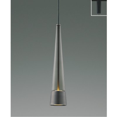 画像1: コイズミ照明 AP57287 ペンダント 非調光 LED 電球色 プラグタイプ 高演色LEDR+ スモークグレー ∽