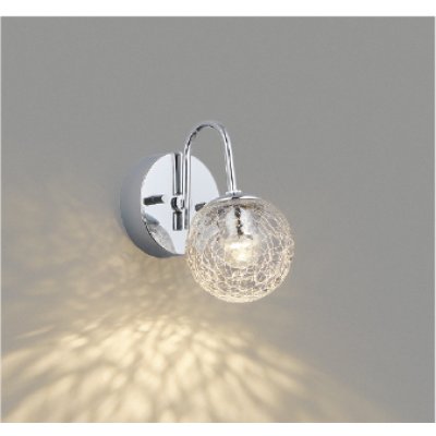 画像1: コイズミ照明 AB57380 ブラケット 調光 LED 電球色 高演色LEDR+ 小径 クロムメッキ 透明ひび焼 ∽