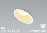 コイズミ照明 AD7333W99 ダウンライト 埋込穴φ100 調光 光色切替 LED 傾斜・ウォールウォッシャー 高演色LEDR+ 高気密SB 防雨・防湿型 ファインホワイト ∽