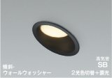 コイズミ照明 AD7333B99 ダウンライト 埋込穴φ100 調光 光色切替 LED 傾斜・ウォールウォッシャータイプ 高演色LEDR+ 高気密SB 防雨・防湿型 ブラック ∽