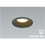 コイズミ照明 AD7328B99 ダウンライト 埋込穴φ100 調光 光色切替 LED ベースタイプ 高演色LEDR+ 高気密SB 壁スイッチ切替 防雨・防湿型 ブラック ∽