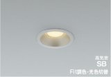 コイズミ照明 AD7145S99 ダウンライト 埋込穴φ75 Fit調色 光色切替 LED ベースタイプ 高演色LEDR+ 高気密SB 防雨・防湿型 ブライトシルバー ∽