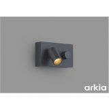 コイズミ照明 AB57242 ブラケット 調光 LED 電球色 高演色LEDR+ 調光スイッチ付 arkia マットグレー ∽